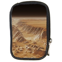 Mars Crater Planet Canyon Cliff Nasa Astronomy Compact Camera Leather Case by danenraven