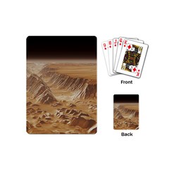 Mars Crater Planet Canyon Cliff Nasa Astronomy Playing Cards Single Design (mini) by danenraven