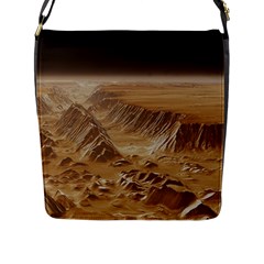 Mars Crater Planet Canyon Cliff Nasa Astronomy Flap Closure Messenger Bag (l) by danenraven