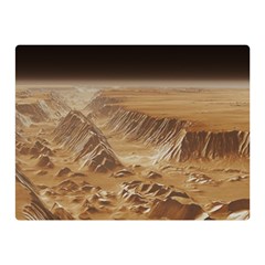 Mars Crater Planet Canyon Cliff Nasa Astronomy Double Sided Flano Blanket (mini)  by danenraven