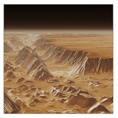 Mars Crater Planet Canyon Cliff Nasa Astronomy Square Satin Scarf (36  X 36 ) by danenraven