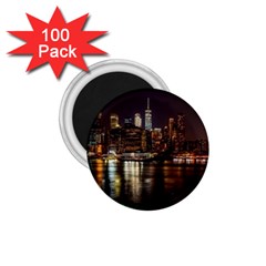 New York City Panorama Urban Hudson River Water 1 75  Magnets (100 Pack)  by danenraven