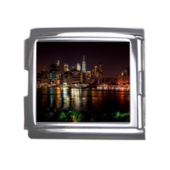 New York City Panorama Urban Hudson River Water Mega Link Italian Charm (18mm)