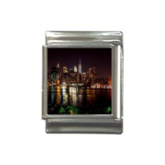 New York City Panorama Urban Hudson River Water Italian Charm (13mm)