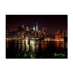 New York City Panorama Urban Hudson River Water Sticker A4 (100 Pack) by danenraven