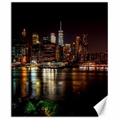 New York City Panorama Urban Hudson River Water Canvas 8  X 10  by danenraven