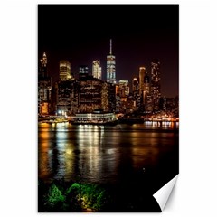 New York City Panorama Urban Hudson River Water Canvas 20  X 30  by danenraven