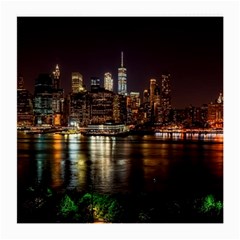 New York City Panorama Urban Hudson River Water Medium Glasses Cloth (2 Sides) by danenraven