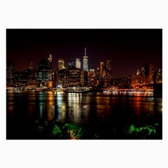 New York City Panorama Urban Hudson River Water Large Glasses Cloth (2 Sides) by danenraven