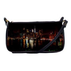 New York City Panorama Urban Hudson River Water Shoulder Clutch Bag by danenraven