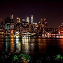 New York City Panorama Urban Hudson River Water Play Mat (rectangle) by danenraven