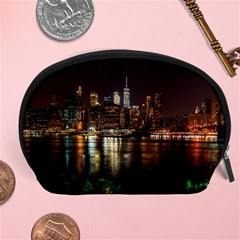 New York City Panorama Urban Hudson River Water Accessory Pouch (large) by danenraven