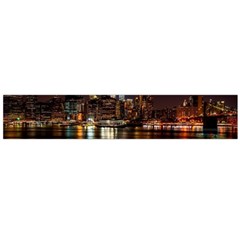 New York City Panorama Urban Hudson River Water Large Flano Scarf  by danenraven