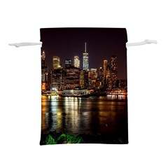 New York City Panorama Urban Hudson River Water Lightweight Drawstring Pouch (s) by danenraven