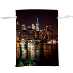 New York City Panorama Urban Hudson River Water Lightweight Drawstring Pouch (xl) by danenraven