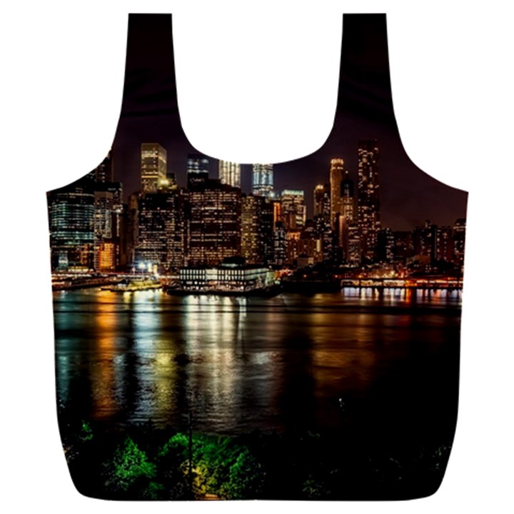 New York City Panorama Urban Hudson River Water Full Print Recycle Bag (XXXL)