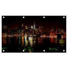 New York City Panorama Urban Hudson River Water Banner And Sign 7  X 4  by danenraven