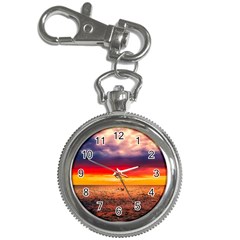 Denmark Sunset Dusk Sky Clouds Sea Ocean Water Key Chain Watches by danenraven