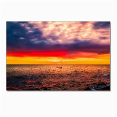 Denmark Sunset Dusk Sky Clouds Sea Ocean Water Postcard 4 x 6  (pkg Of 10) by danenraven