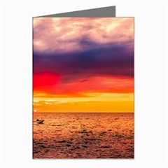 Denmark Sunset Dusk Sky Clouds Sea Ocean Water Greeting Cards (pkg Of 8) by danenraven