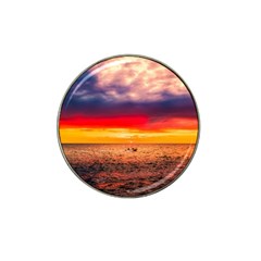 Denmark Sunset Dusk Sky Clouds Sea Ocean Water Hat Clip Ball Marker (4 Pack) by danenraven