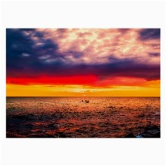 Denmark Sunset Dusk Sky Clouds Sea Ocean Water Large Glasses Cloth by danenraven