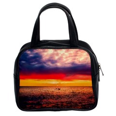 Denmark Sunset Dusk Sky Clouds Sea Ocean Water Classic Handbag (two Sides) by danenraven