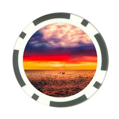 Denmark Sunset Dusk Sky Clouds Sea Ocean Water Poker Chip Card Guard (10 Pack) by danenraven