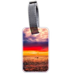 Denmark Sunset Dusk Sky Clouds Sea Ocean Water Luggage Tag (two Sides)