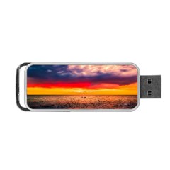 Denmark Sunset Dusk Sky Clouds Sea Ocean Water Portable Usb Flash (two Sides) by danenraven