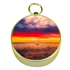 Denmark Sunset Dusk Sky Clouds Sea Ocean Water Gold Compasses by danenraven