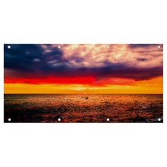 Denmark Sunset Dusk Sky Clouds Sea Ocean Water Banner And Sign 8  X 4 