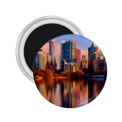 Vancouver Canada Sea Ocean Reflections Skyline 2 25  Magnets by danenraven