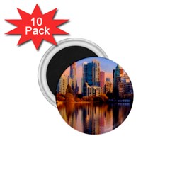 Vancouver Canada Sea Ocean Reflections Skyline 1 75  Magnets (10 Pack)  by danenraven