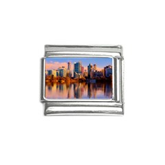 Vancouver Canada Sea Ocean Reflections Skyline Italian Charm (9mm)