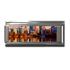 Vancouver Canada Sea Ocean Reflections Skyline Superlink Italian Charm (9mm)