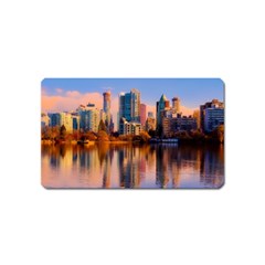 Vancouver Canada Sea Ocean Reflections Skyline Magnet (name Card) by danenraven