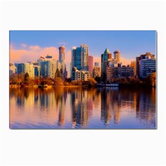 Vancouver Canada Sea Ocean Reflections Skyline Postcard 4 x 6  (pkg Of 10) by danenraven