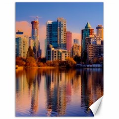 Vancouver Canada Sea Ocean Reflections Skyline Canvas 12  X 16  by danenraven