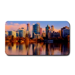 Vancouver Canada Sea Ocean Reflections Skyline Medium Bar Mat by danenraven