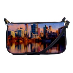 Vancouver Canada Sea Ocean Reflections Skyline Shoulder Clutch Bag by danenraven