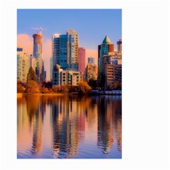 Vancouver Canada Sea Ocean Reflections Skyline Large Garden Flag (two Sides) by danenraven