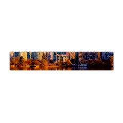 Vancouver Canada Sea Ocean Reflections Skyline Flano Scarf (mini) by danenraven