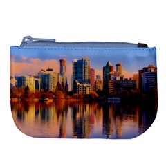 Vancouver Canada Sea Ocean Reflections Skyline Large Coin Purse