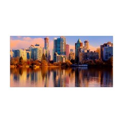 Vancouver Canada Sea Ocean Reflections Skyline Yoga Headband by danenraven