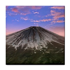 Mount Mountain Fuji Japan Volcano Mountains Tile Coaster by danenraven