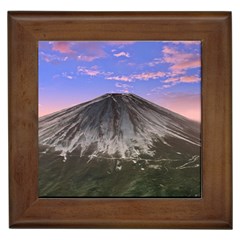 Mount Mountain Fuji Japan Volcano Mountains Framed Tile by danenraven