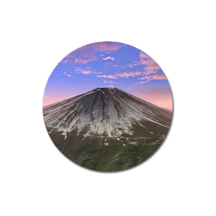 Mount Mountain Fuji Japan Volcano Mountains Magnet 3  (Round)