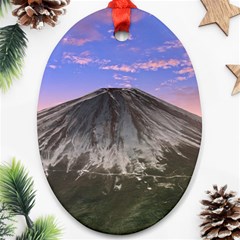 Mount Mountain Fuji Japan Volcano Mountains Oval Ornament (two Sides) by danenraven