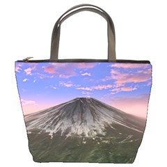 Mount Mountain Fuji Japan Volcano Mountains Bucket Bag by danenraven